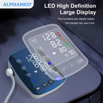 Rechargeable digital blood pressure monitor by TEMU with cuff and digital display for accurate blood pressure readings.