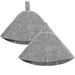 Sauna hat accessory from TEMU, beige fabric thermal cap with adjustable band for sauna or steam room use.