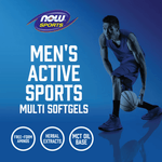 Men's Active Sports Multi supplement softgels by MKSTAVRINOS in a bottle, designed for active men’s nutritional support.