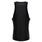 Genius Nutrition GN GYM Tank Top in black, sleeveless athletic shirt with logo, ideal for workout and gym activities.