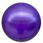 TEMU yoga ball accessory, vibrant blue exercise ball for fitness and balance training, shown with textured surface and inflation details.