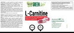 Green Life Cyprus L-Carnitine supplement capsules, 500 mg, 90 softgel capsules for energy and fat metabolism.