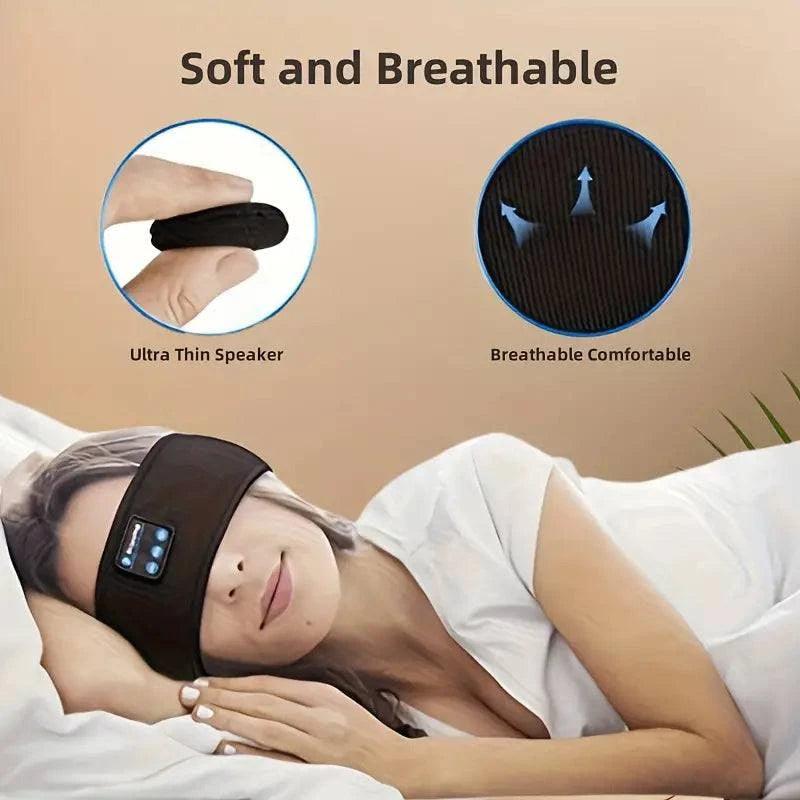 TEMU sports headband sleep headphones with built-in call functionality, ideal for yoga, outdoor fitness, and active sleep.
