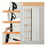 Space-saving resistance band door anchor from TEMU, shown attached to a door for secure resistance band workouts.