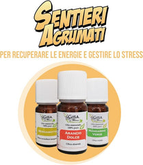 Gisa Wellness - SENTIERI AGRUMATI - Kit di 3 Oli Essenziali da [5ml] - 100% puri,naturali e BIO di Bergamotto, Arancio Dolce e Mandarino Verde - per Aromaterapia - Benessere e Relax - Made in Italy - GREEN LIFE CYPRUS