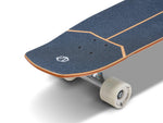 Viking Fitness Aztron IN.SCAPE 32-inch surfskate skateboard with deck, trucks, and wheels on a plain background.
