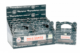 Box of 24 AW GIFTS Satya Palo Santo backflow dhoop cones for incense burning and aromatic backflow effects.