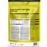 Large container of Vivo Life PERFORM Raw Plant Protein & BCAA protein powder with scoop for athletic recovery and plant-based nutrition.