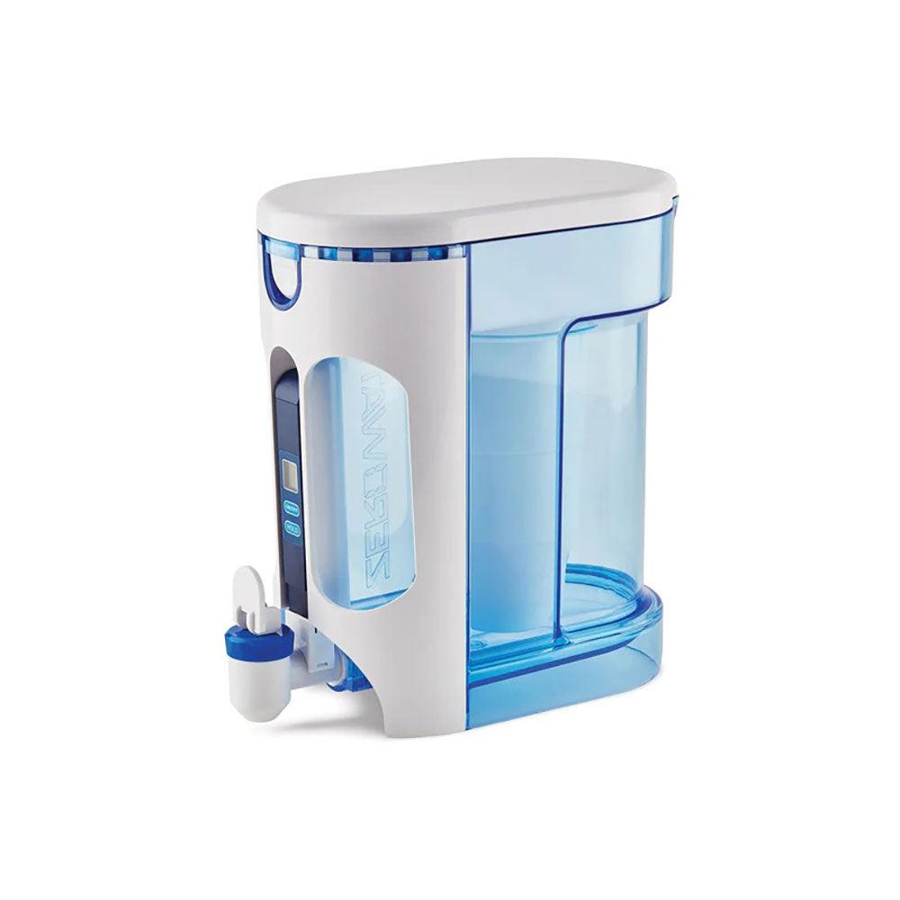 Herbalistas ZeroWater 2.8L water filter dispenser with Ready Read indicator, clear plastic container for filtered drinking water.