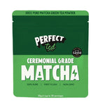 Herbalistas PerfectTed BIO ceremonial grade matcha powder in a 30g package, vibrant green matcha with a smooth, fine texture.