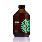VIGO Kombucha Longbrew BIO Cucumber and Coriander tea in 330ml bottle by Herbalistas, with fresh cucumber and coriander ingredients visible