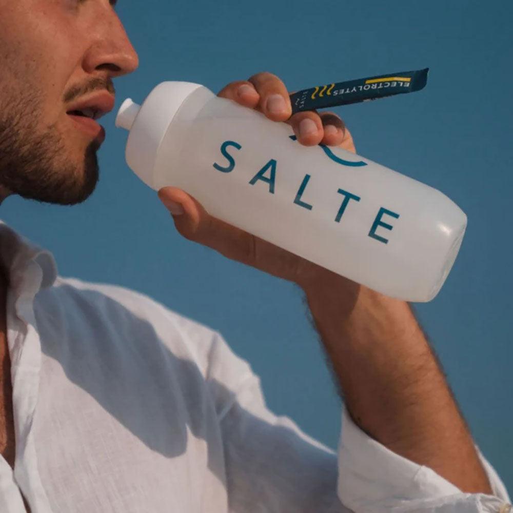 Herbalistas Salte Lemon Flavor Performance Electrolyte supplement 30 sachets, showing the packaging with lemon images and sachets.