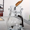 Premium Semi-Automatic Borosilicate Glass Gongfu Tea Set – Lazy Style Teapot with Suction Brewing & 6 Cups