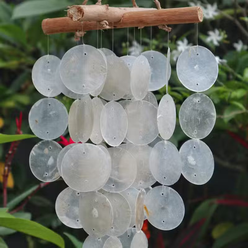 Handmade Driftwood and Capiz Wind Chime