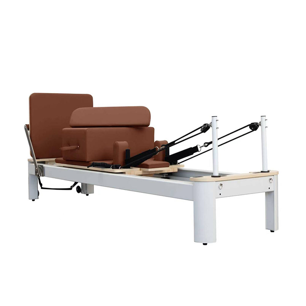 Aluminium Pilates Reformer Brown Leather
