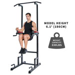 VIKING FITNESS TF-01 pull-up and dip station with sturdy metal frame and padded grips for strength training exercises.