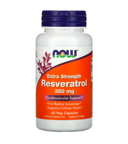 NOW Foods, Extra Strength Resveratrol, 350 mg, 60 Veg Capsules