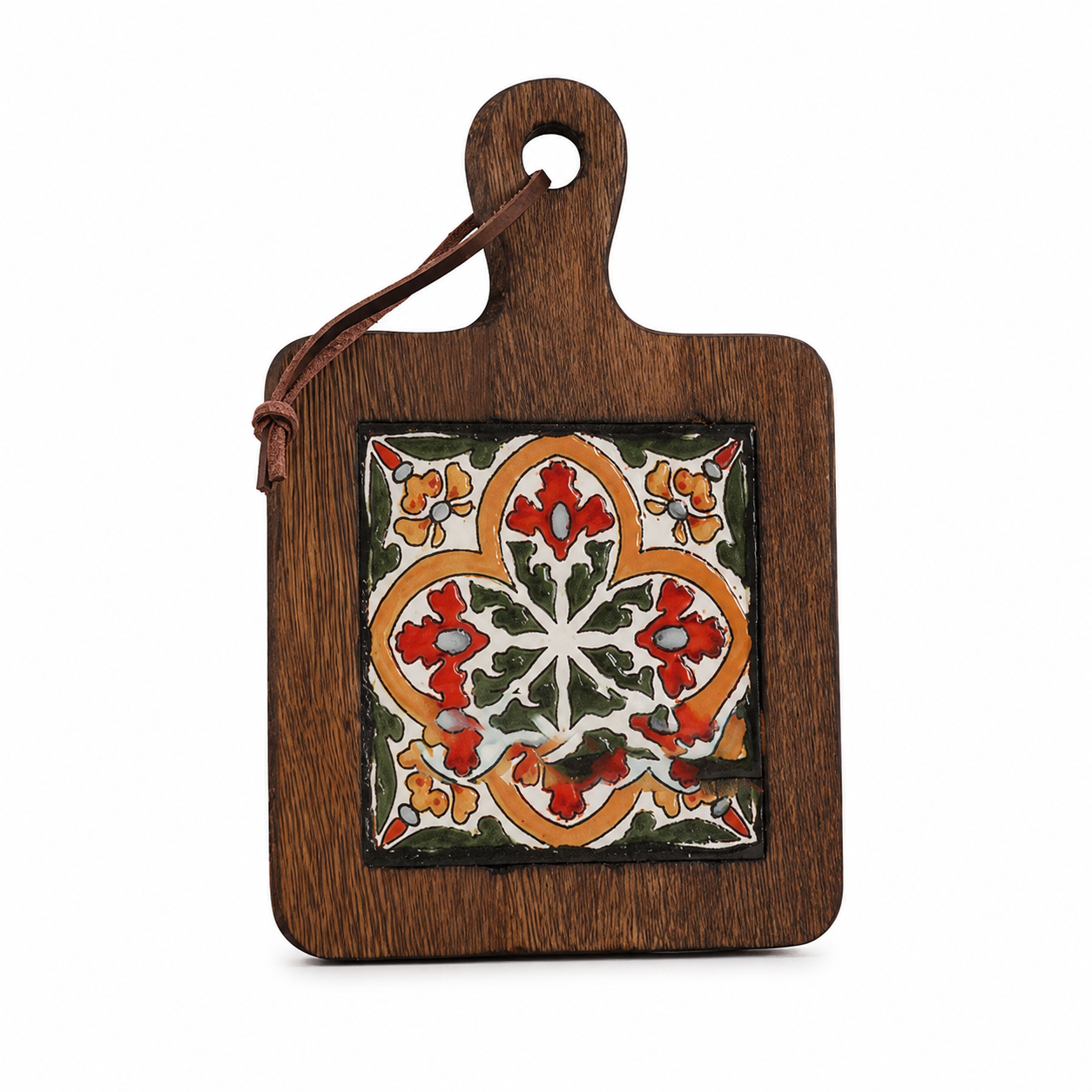 Mediterranean Bloom Wooden Pot Stand
