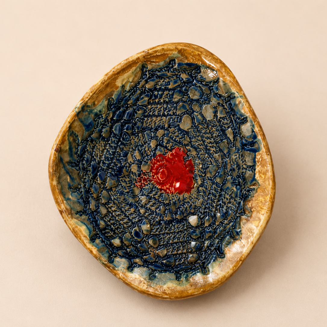 Handmade Artisan Plate – Small (Approx. 12 cm)