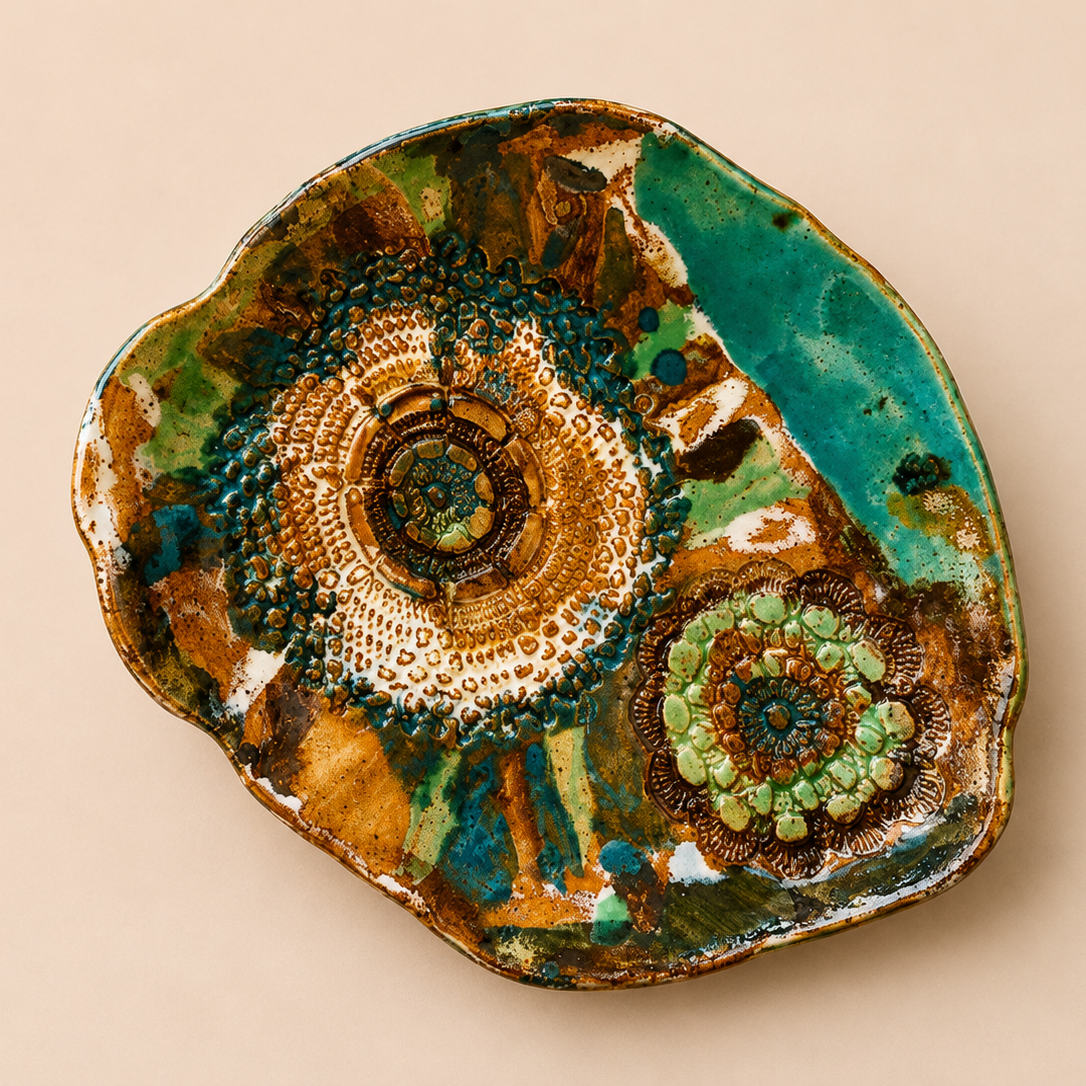 Handmade Artisan Plate – Large (Approx. 20 cm)