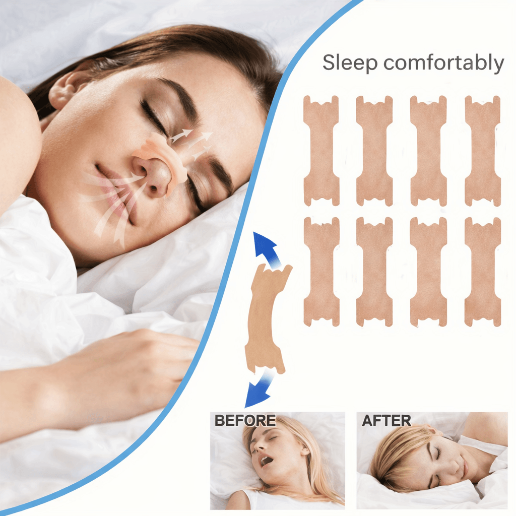 Pack of 40 breathable nasal strips by TEMU, designed to open nasal passages and improve airflow during sleep or activity.