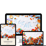 Vegan book titled "How Sugar Hijacks Your Brain" by GREEN LIFE BOOKS, featuring a clean, minimal cover design.