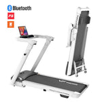VIKING FITNESS D-12 Smart Folding Treadmill with compact design, digital display, and safety handrails for home gym workouts.