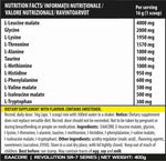 EAACORE 400g Genius Nutrition amino acid supplement with 25 servings, featuring EAA amino acids in a sleek container.