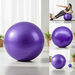 Pink TEMU yoga ball accessory for exercise and balance training, shown in a close-up image with a smooth surface.