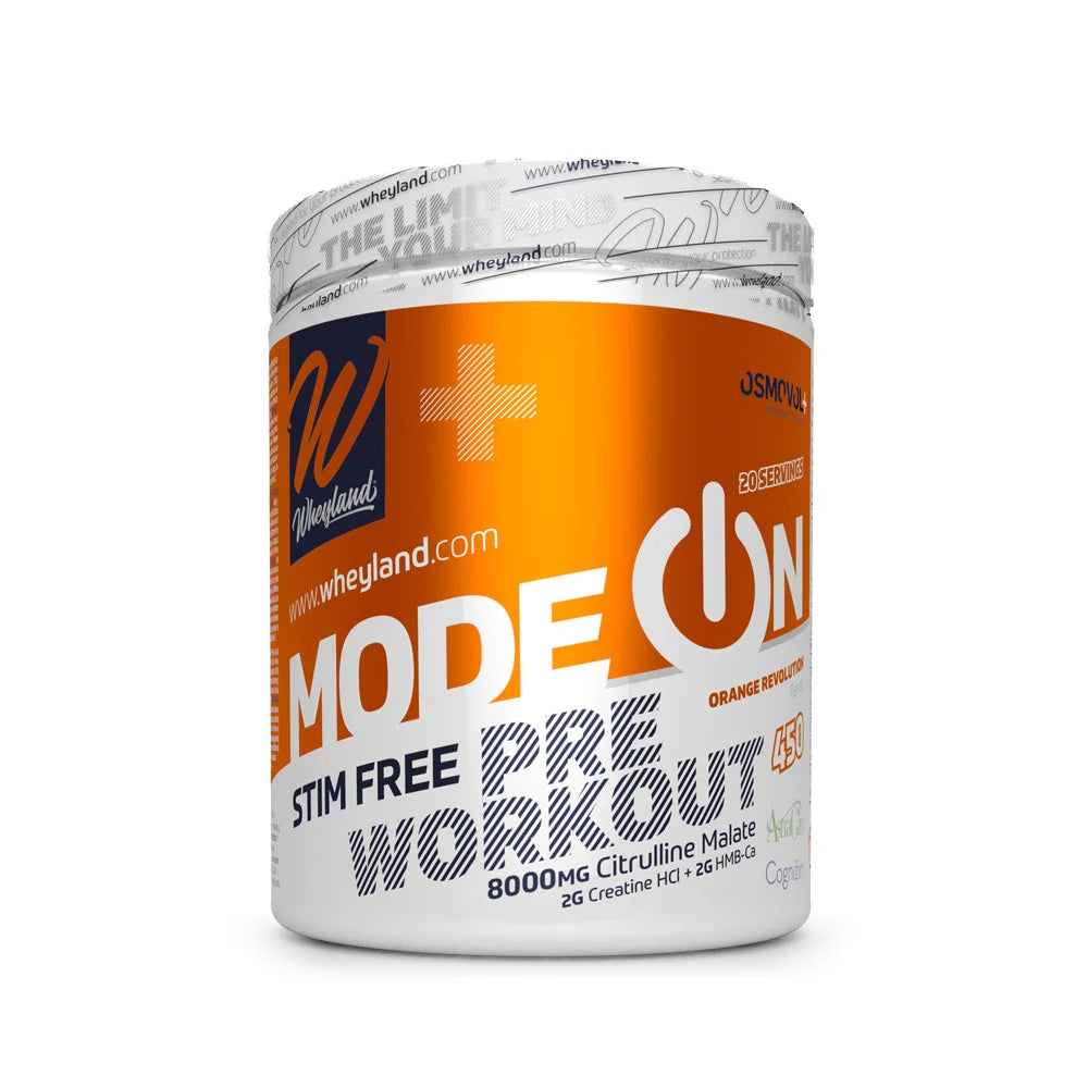 WheyLand ModeON Stim-Free Pre-Workout Orange Revolution 450g (20 Μερίδες)