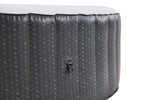 VIKING FITNESS MSpa Ottoman Comfort Series round hot tub with bubble jets, seats for 4-6 people, outdoor spa relaxation.