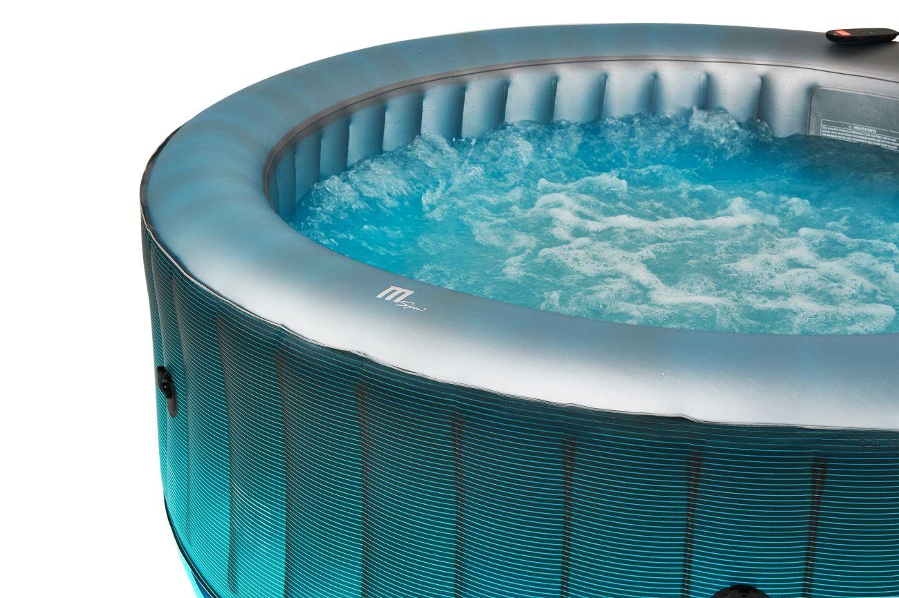 VIKING FITNESS MSpa Starry Comfort Series LED Bubble Spa hot tub with seating for 4+2 people, featuring LED lighting and bubble jets.