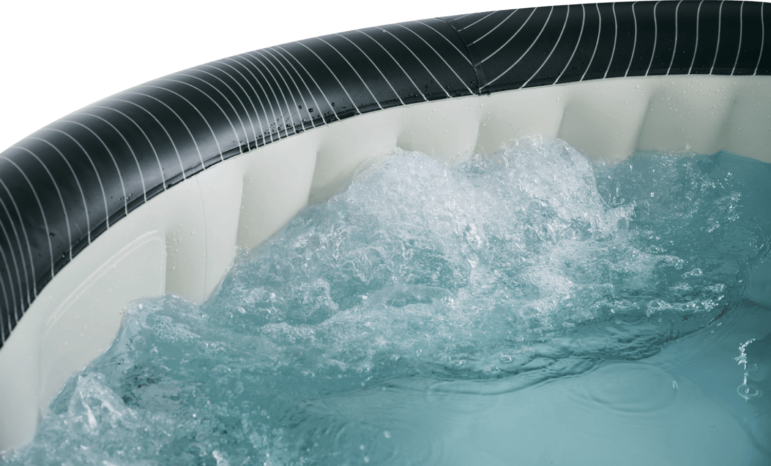 Viking Fitness MSpa Meteor Comfort Series LED bubble spa hot tub with seating for 4+2 persons, featuring LED lighting and relaxing jets.