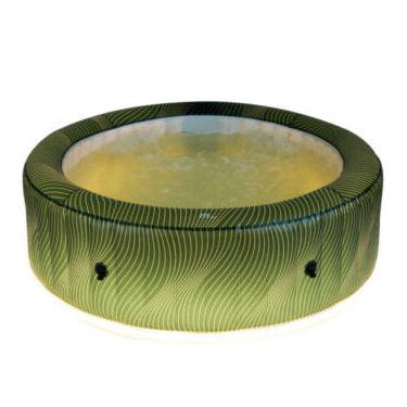 VIKING FITNESS MSpa Meteor Comfort Series LED Bubble Spa hot tub with seating for 4+2 persons, featuring LED lighting and bubbling jets.