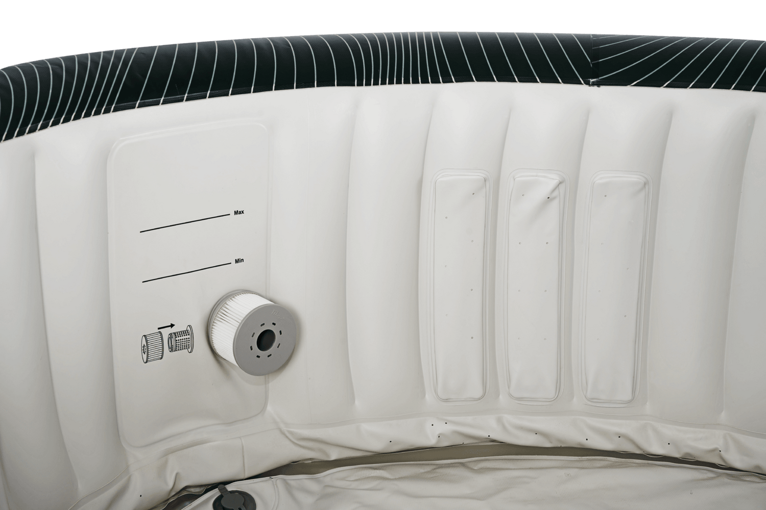 VIKING FITNESS MSpa Meteor Comfort Series LED bubble spa hot tub with seating for 4 to 6 persons and built-in LED lighting