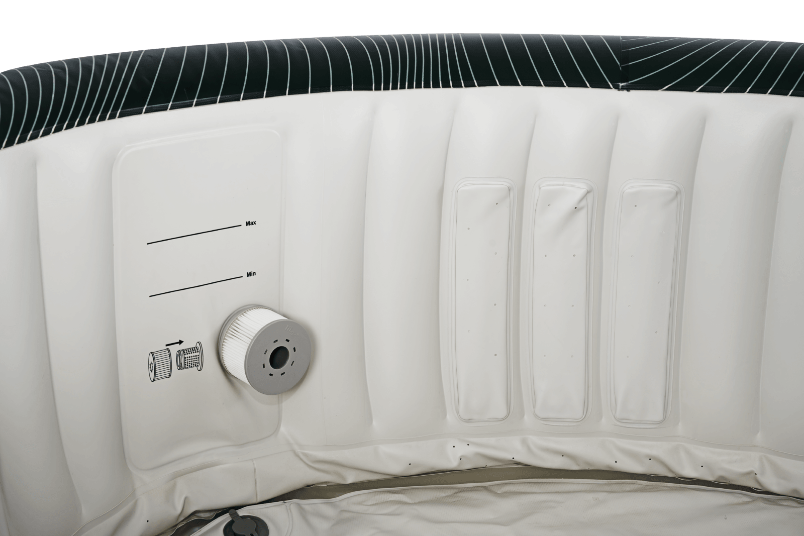 VIKING FITNESS MSpa Meteor Comfort Series LED bubble spa hot tub with seating for 4 to 6 persons and built-in LED lighting