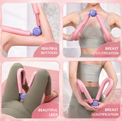 TEMU pelvic floor and inner thigh trainer accessory showing compact device with adjustable straps for toning and strengthening muscles.