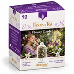 WILTON Roots of Tea Flower Garden Jasmine Green Tea box, 40 g, purple floral packaging