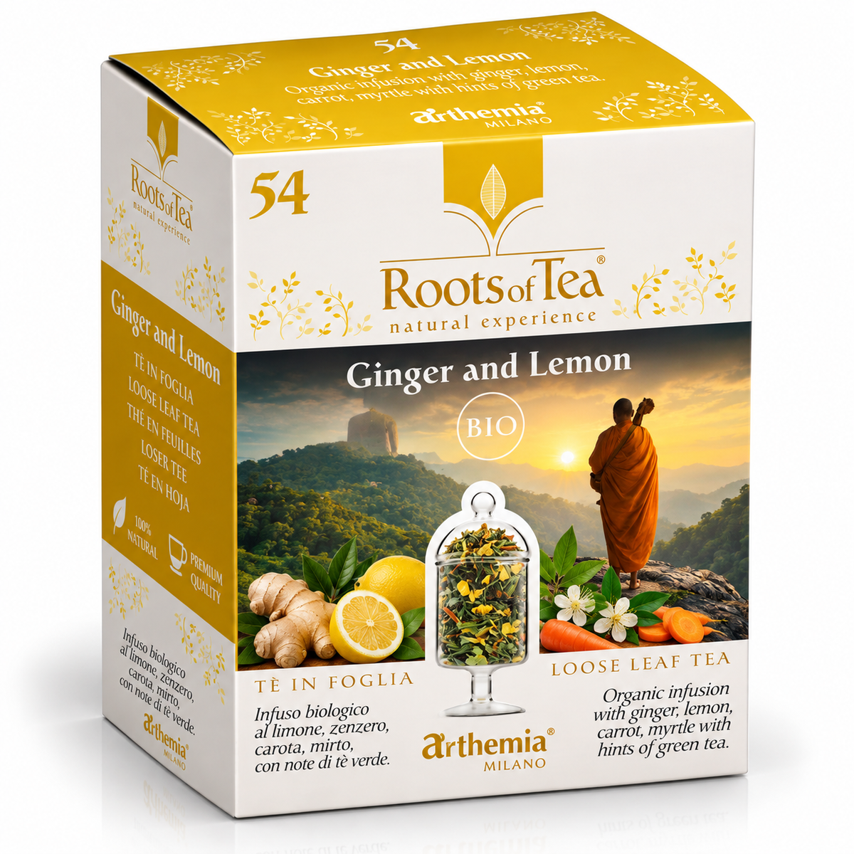 WILTON Roots of Tea Ginger & Lemon herbal infusion tea box, 40 g