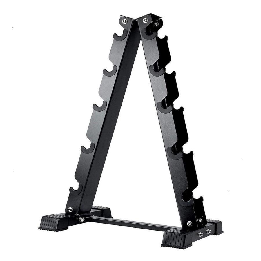 Viking Fitness S-10 dumbbell stand for organizing and storing free weights in a gym or home workout space.