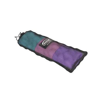 Set of Genius Nutrition resistance bands for fitness exercises, flexible elastic workout equipment in vibrant colors.