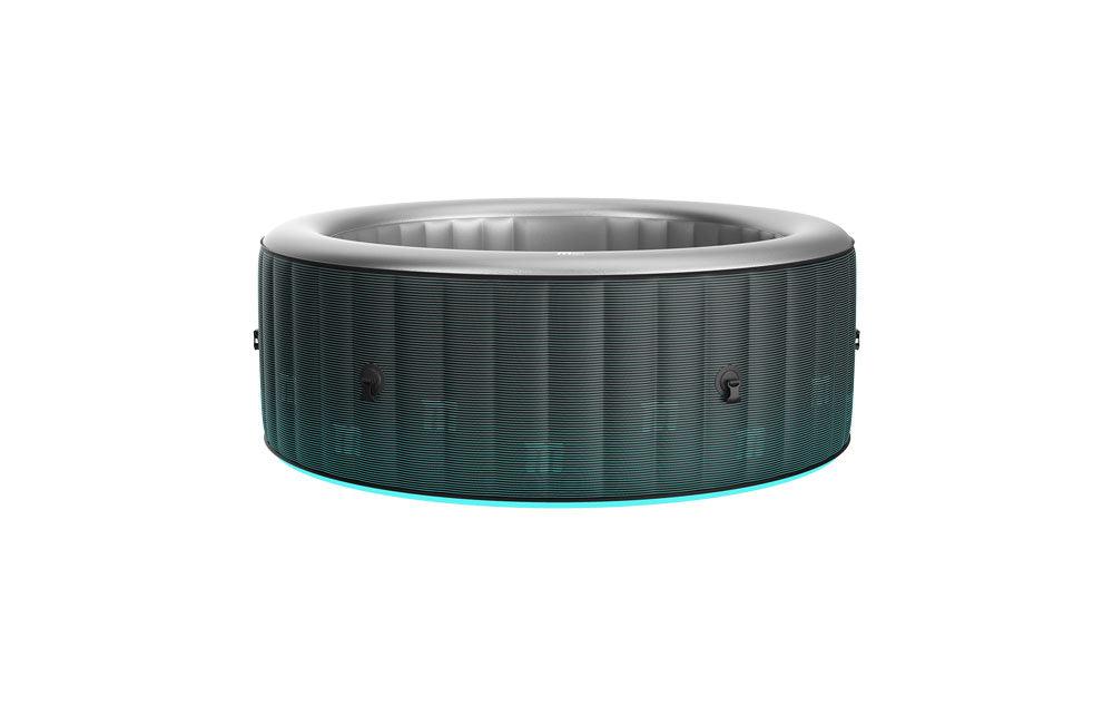 VIKING FITNESS MSpa Starry Comfort Series LED bubble spa hot tub with seating for 4 to 6 people, featuring starry lighting effects.