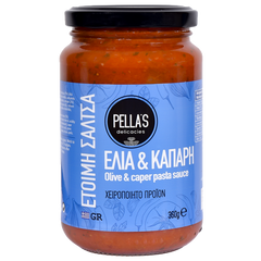 Pella's Delicacies Handcrafted Tomato Sauce with Kalamata Olives & Capers 360g