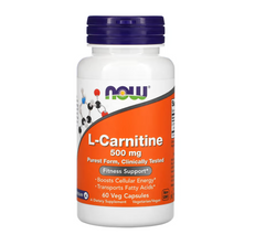 NOW Foods, L-Carnitine, 500 mg, 60 Veg Capsules - GREEN LIFE CYPRUS