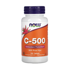 NOW Foods, C-500 with Rose Hips, 100 Tablets