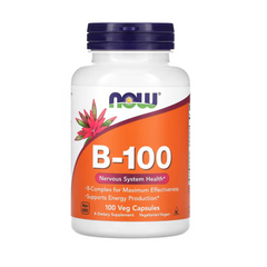 NOW Foods, B-100, 100 Veg Capsules - GREEN LIFE CYPRUS