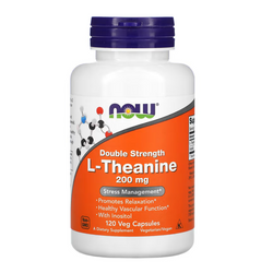 Now, L-Theanine, 200 mg, 120 Veg Capsules