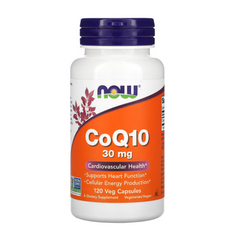 NOW Foods, CoQ10, 30 mg, 120 Veg Capsules - GREEN LIFE CYPRUS