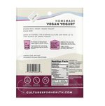 Vegan yogurt starter cultures in four packets from Cultures for Health, suitable for making dairy-free yogurt.