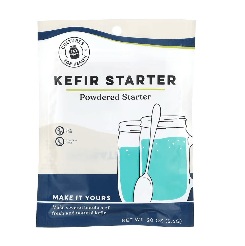 Cultures for Health kefir powdered starter in 0.2 oz package, natural probiotic fermentation for homemade kefir.